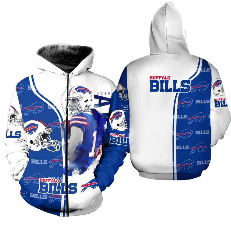 Buffalo Bills #17 Josh Allen Great Player Zip Hoodie