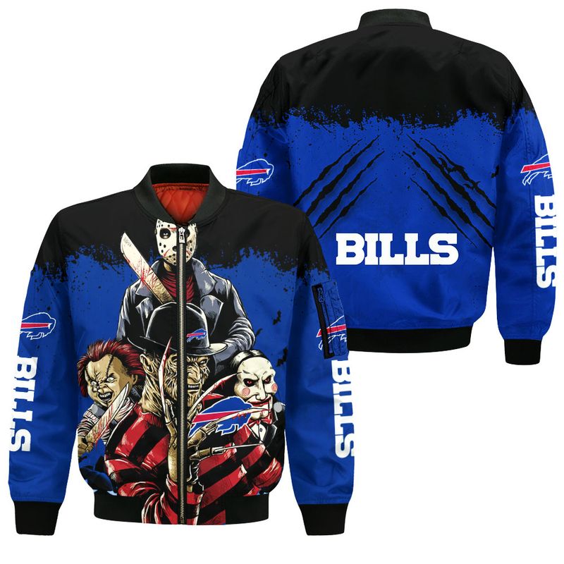 Buffalo Bills A Nightmare on Elm Street Halloween Bomber Jacket