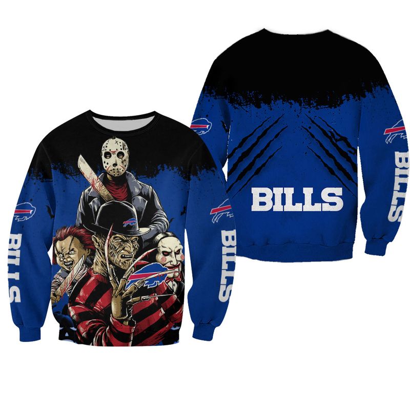 Buffalo Bills A Nightmare on Elm Street Halloween Sweatshirt