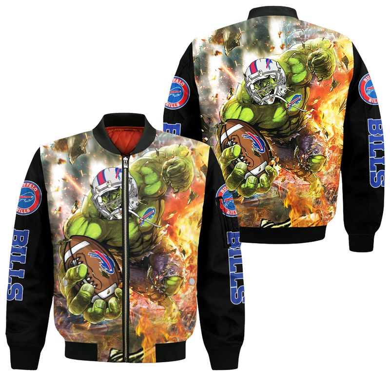 Buffalo Bills Amazing Hulk All Over Print Bomber Jacket