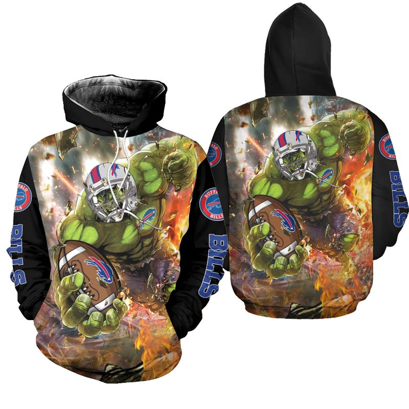 Buffalo Bills Amazing Hulk All Over Print Hoodie