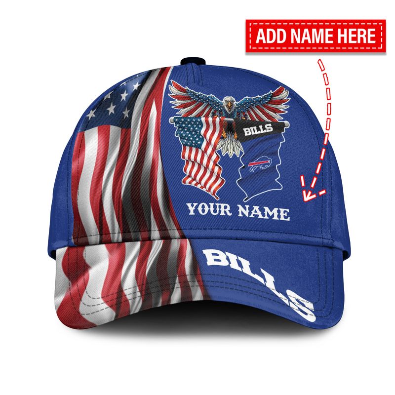 Buffalo Bills American Eagle Custom Name All Over Print Baseball Cap