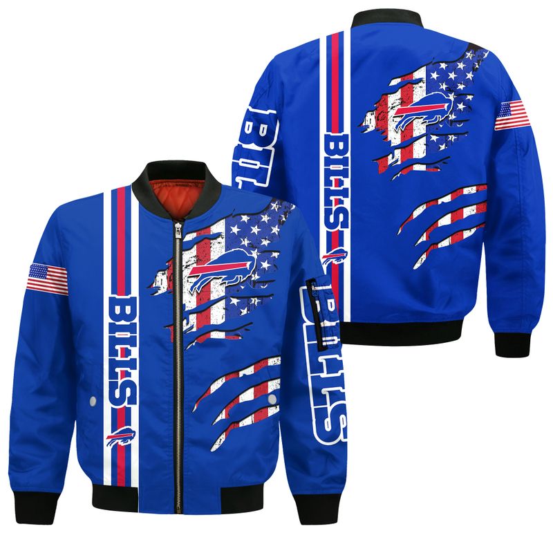Buffalo Bills American Flag All Over Print Bomber Jacket