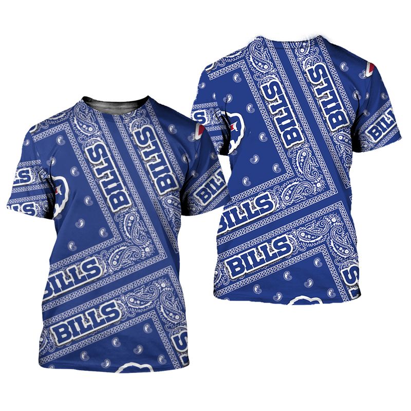 Buffalo Bills Blue Bandana All-Over Print Shirt