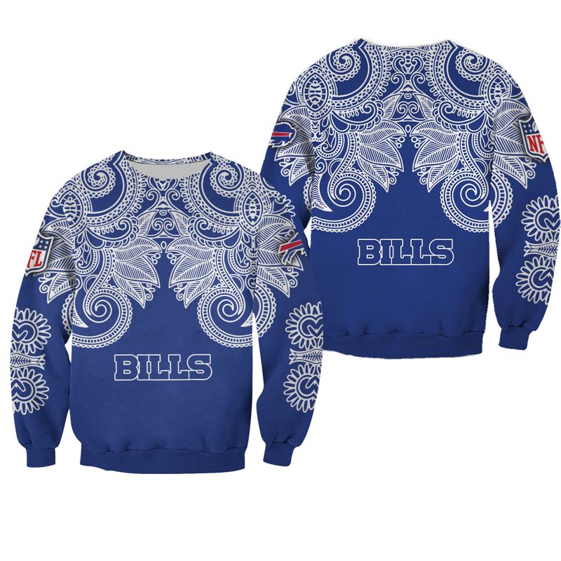 Buffalo Bills Blue Paisley Elegance Sweatshirt