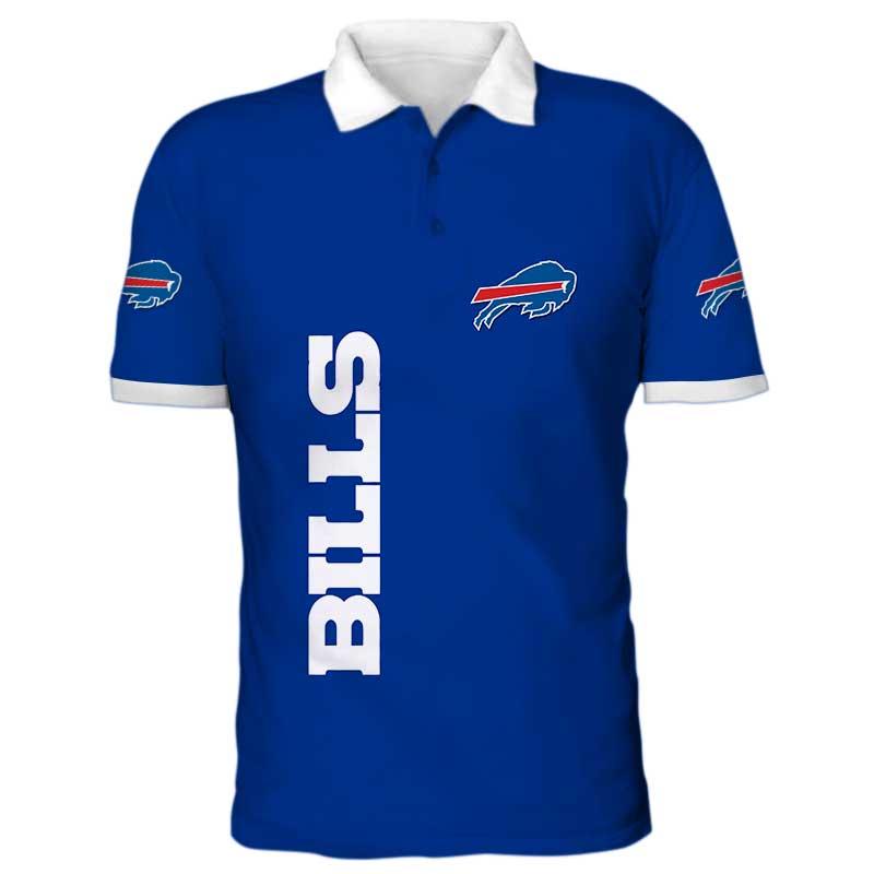 Buffalo Bills Bold Emblem All Over Print Polo Shirt