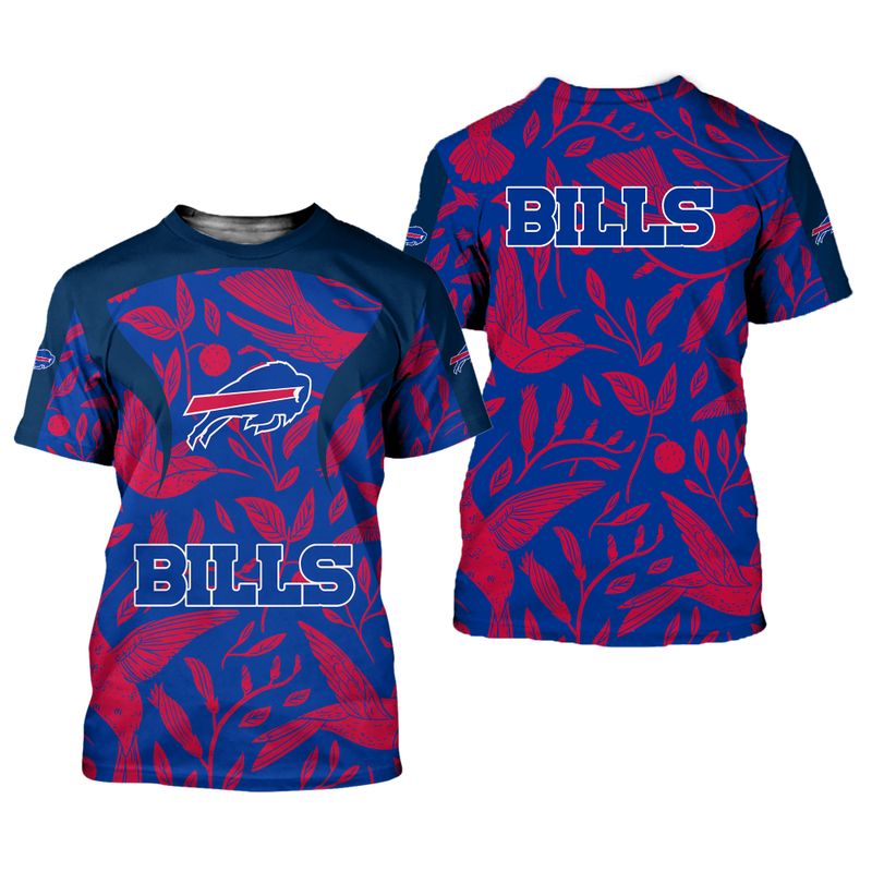Buffalo Bills Botanical Pattern All Over Print Shirt