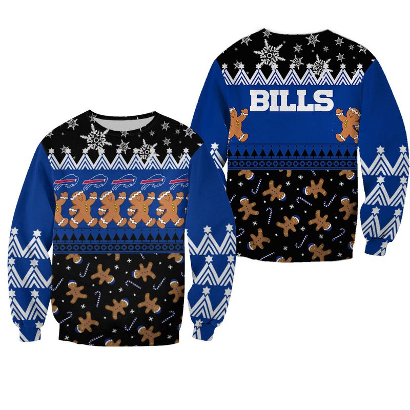 Buffalo Bills Christmas Gingerbread Man Sweatshirt
