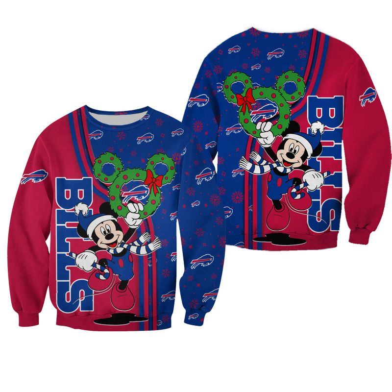 Buffalo Bills Christmas Mckey All Over Print Sweatshirt