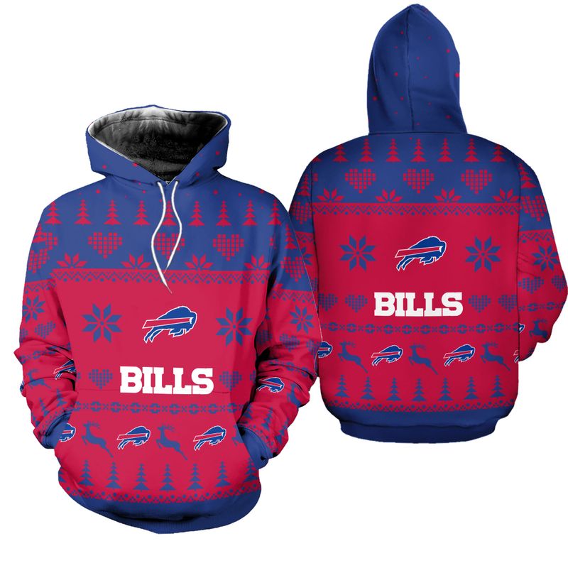 Buffalo Bills Christmas Nordic All Over Print Hoodie