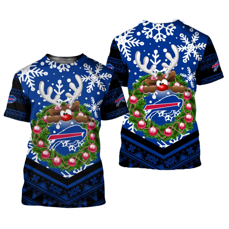 Buffalo Bills Christmas Reindeer All Over Print Shirt