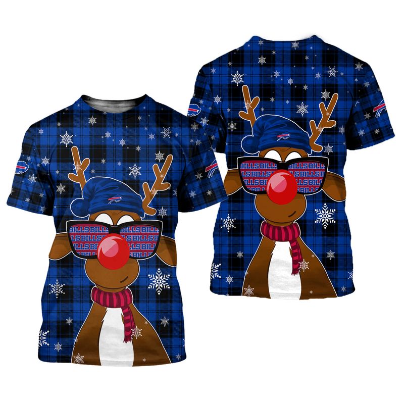 Buffalo Bills Christmas Reindeer Sunglasses Shirt
