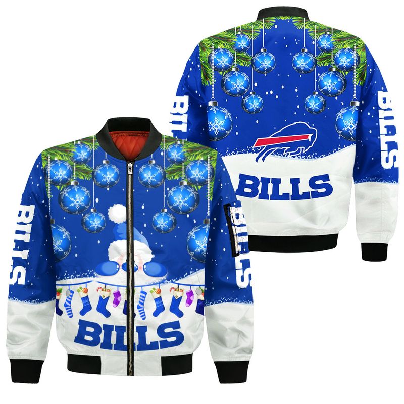 Buffalo Bills Christmas Santa All Over Print Bomber Jacket