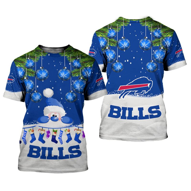 Buffalo Bills Christmas Santa All Over Print Shirt