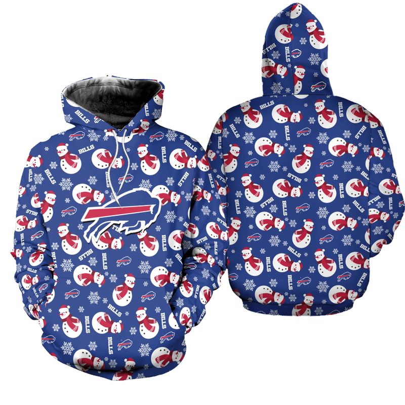 Buffalo Bills Christmas Snowman Patterns Hoodie