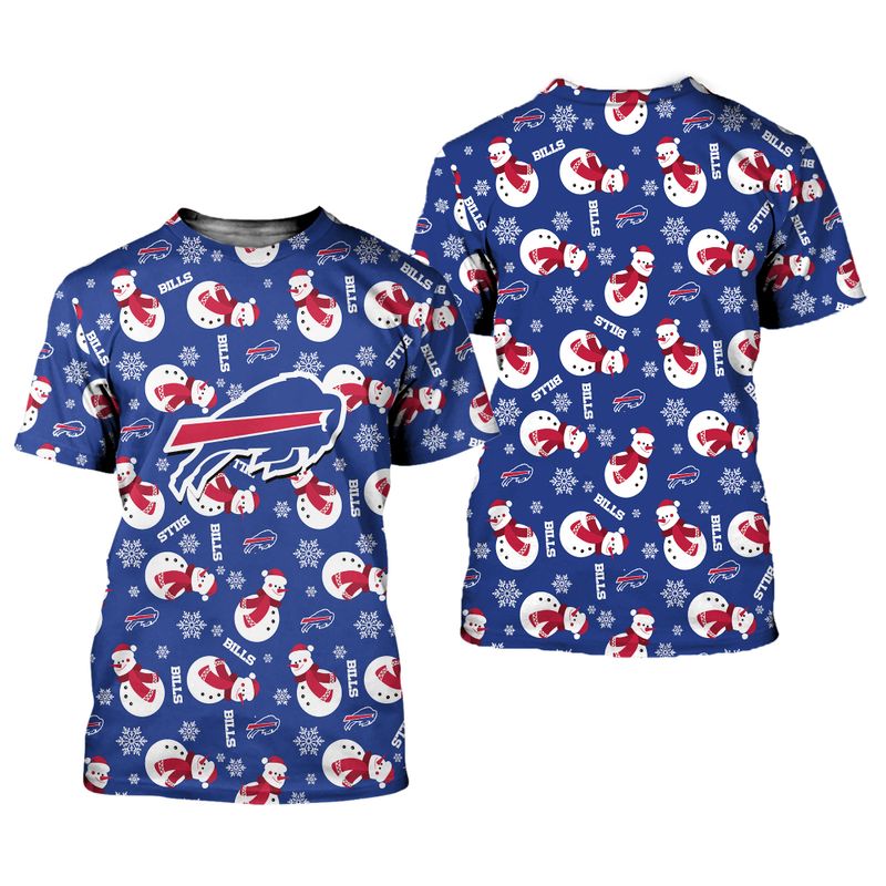 Buffalo Bills Christmas Snowman Patterns Shirt