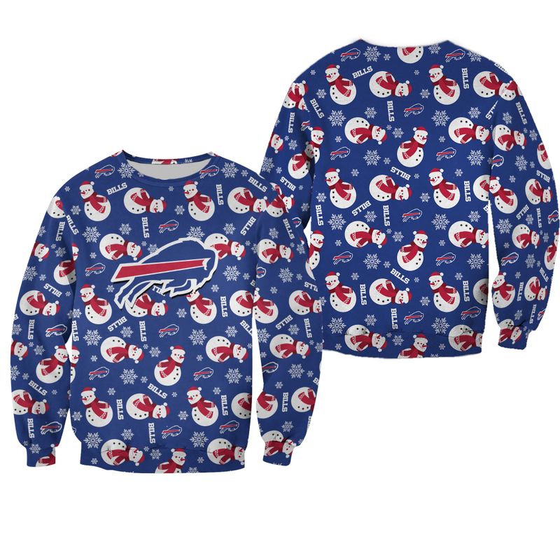 Buffalo Bills Christmas Snowman Patterns Sweatshirt