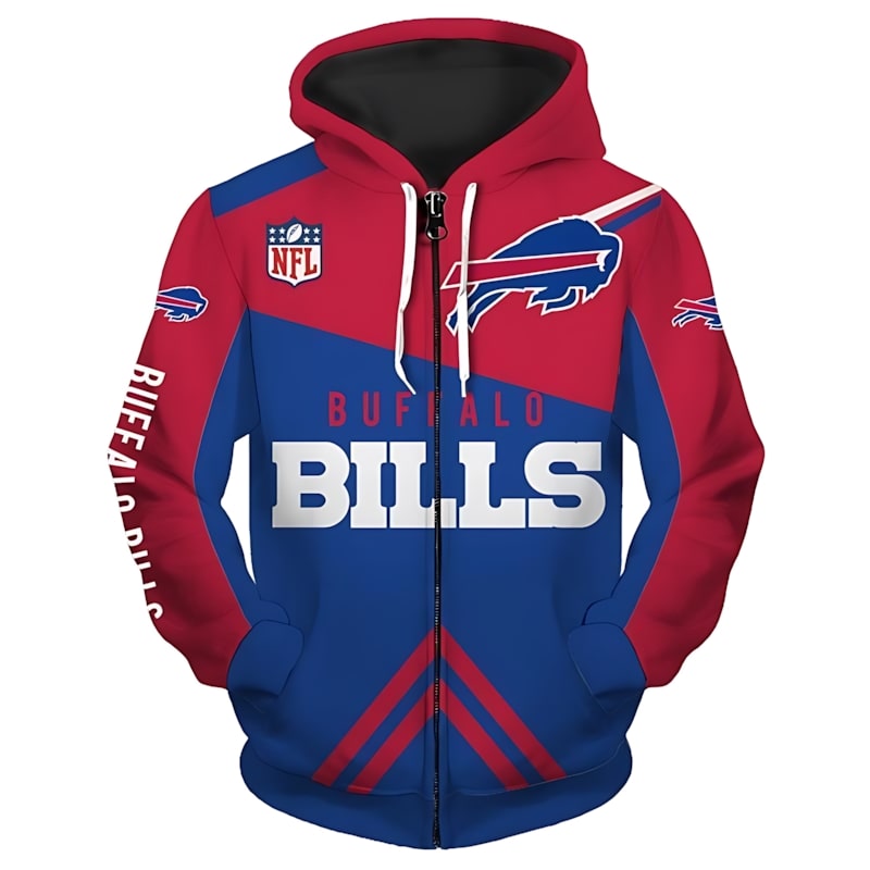 Buffalo Bills Classic Game Day Zip Hoodie front
