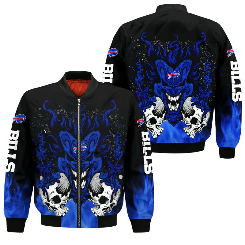 Buffalo Bills Clown Halloween All Over Print Bomber Jacket