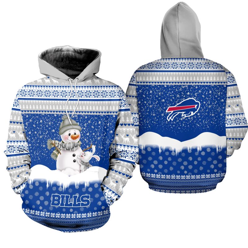 Buffalo Bills Cozy Snowman Winter Hoodie
