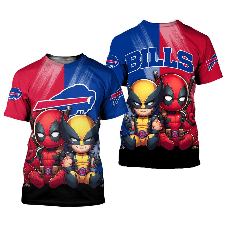 Buffalo Bills Deadpool & Wolverines Cute Shirt