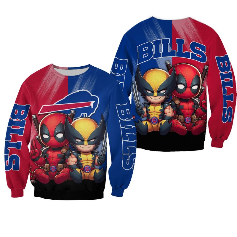 Buffalo Bills Deadpool & Wolverines Cute Sweatshirt
