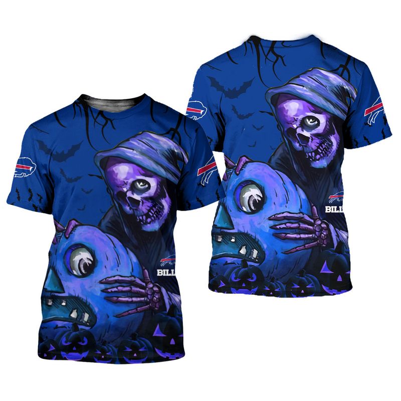 Buffalo Bills Death Skull Pumpkin Halloween Shirt