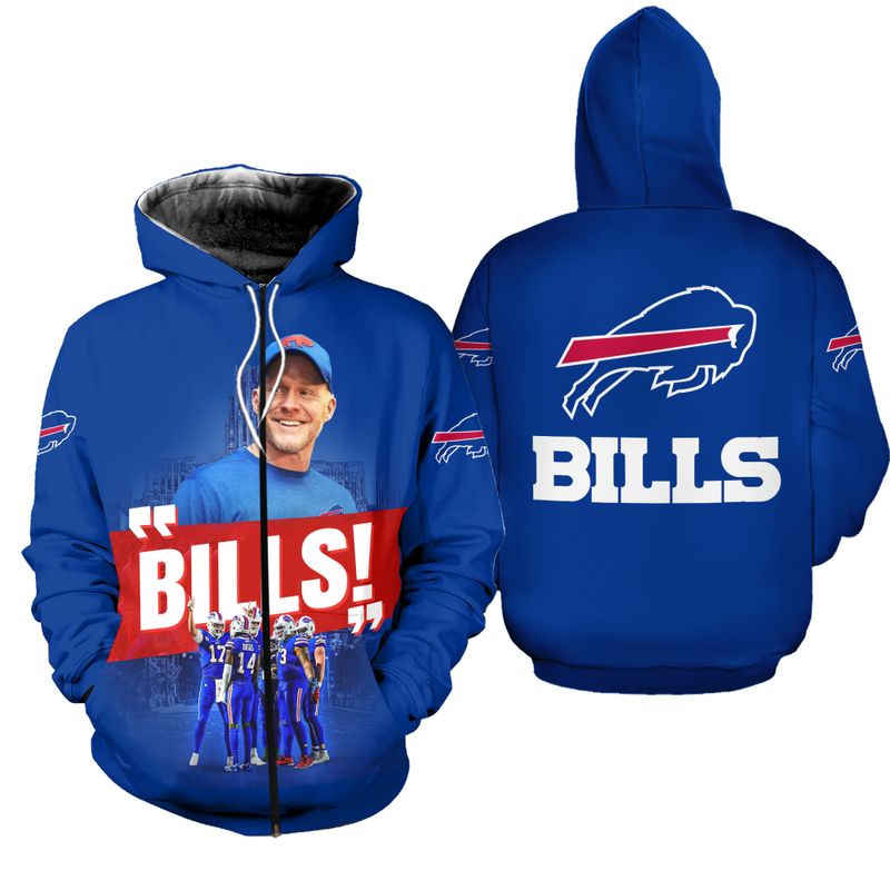 Buffalo Bills Dreamteam All Over Print Zip Hoodie