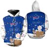 Buffalo Bills Festive Christmas Lights Snowman Zip Hoodie