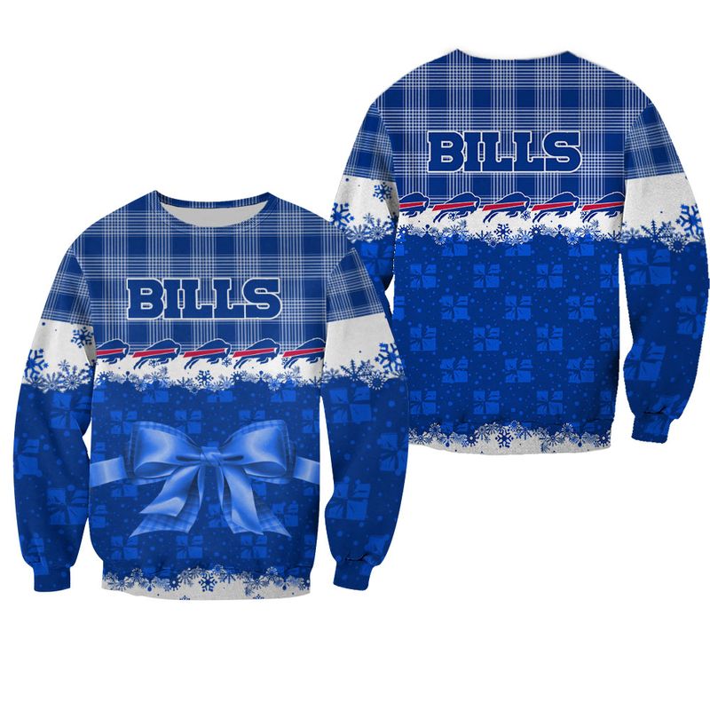 Buffalo Bills Festive Gift Bow All Over Print Sweatshirt