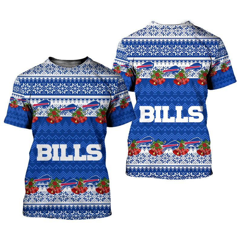 Buffalo Bills Festive Holiday Knit All Over Print Shirt