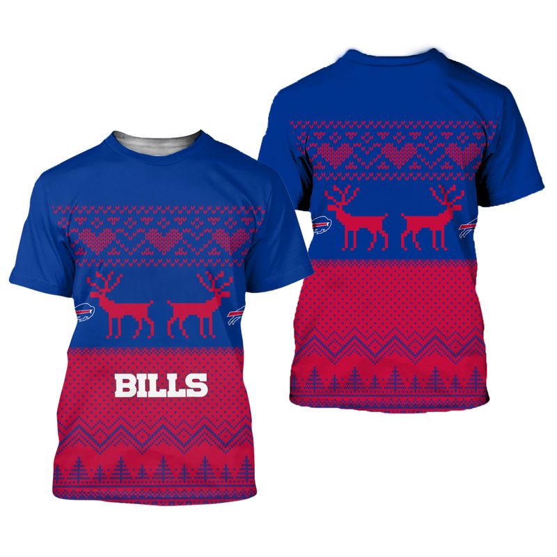 Buffalo Bills Festive Reindeer Ugly Christmas Shirt