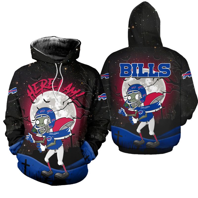 Buffalo Bills Football Here I Am Zombie Halloween Hoodie