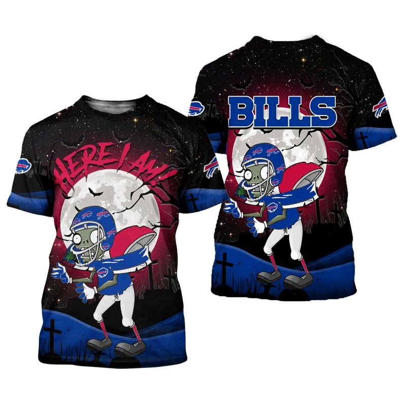 Buffalo Bills Football Here I Am Zombie Halloween Shirt