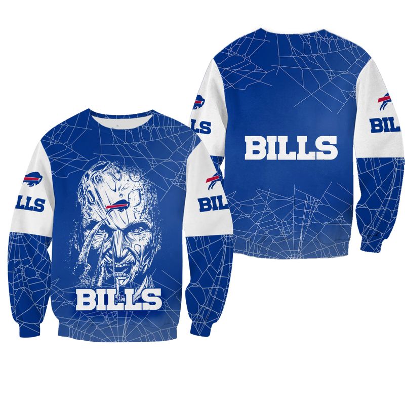 Buffalo Bills Freddy Krueger Halloween Sweatshirt