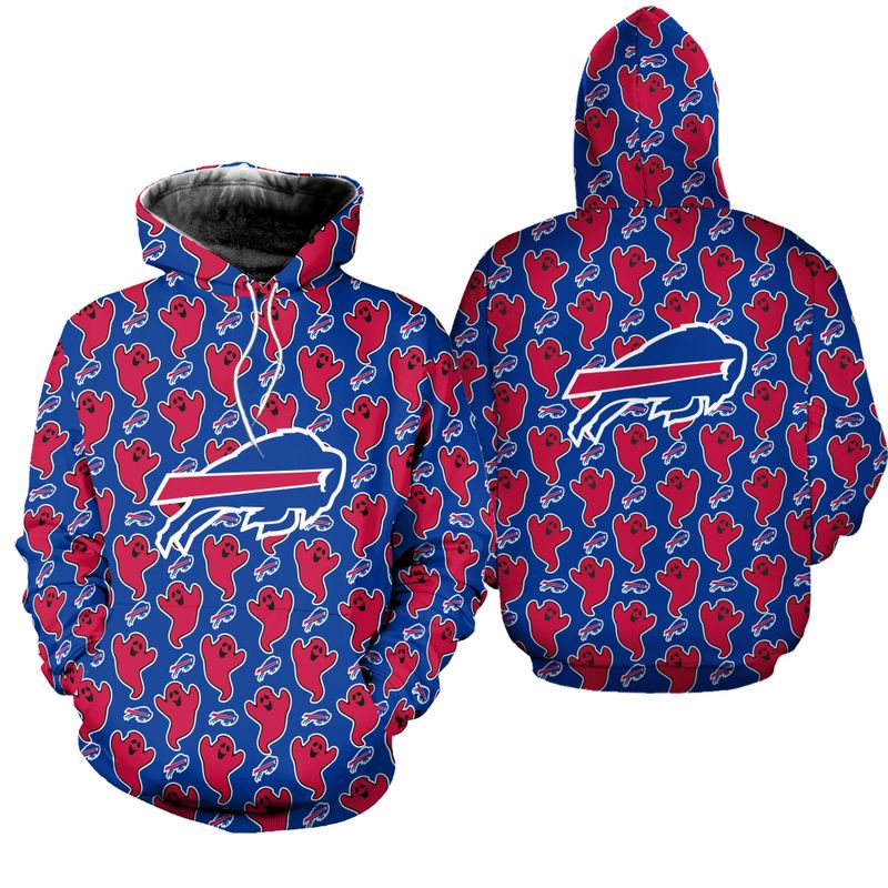 Buffalo Bills Funny Ghosts Pattern Halloween Hoodie