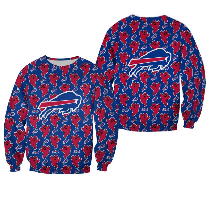 Buffalo Bills Funny Ghosts Pattern Halloween Sweatshirt