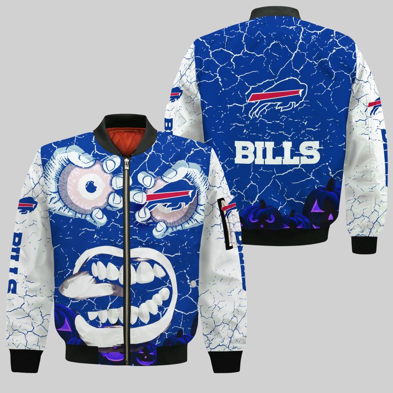 Buffalo Bills Give Me Eyes Halloween Bomber Jacket