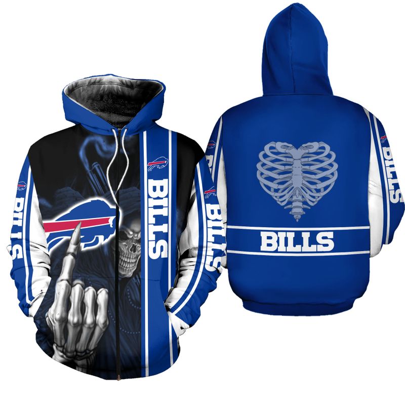 Buffalo Bills Grim Reaper Warrior Zip Hoodie