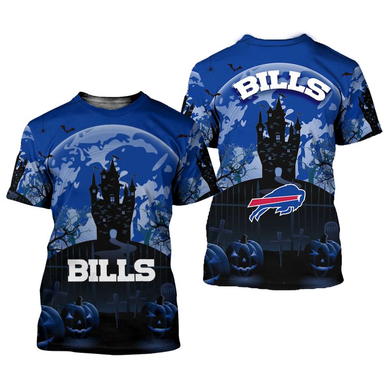 Buffalo Bills Halloween Background All Over Print Shirt