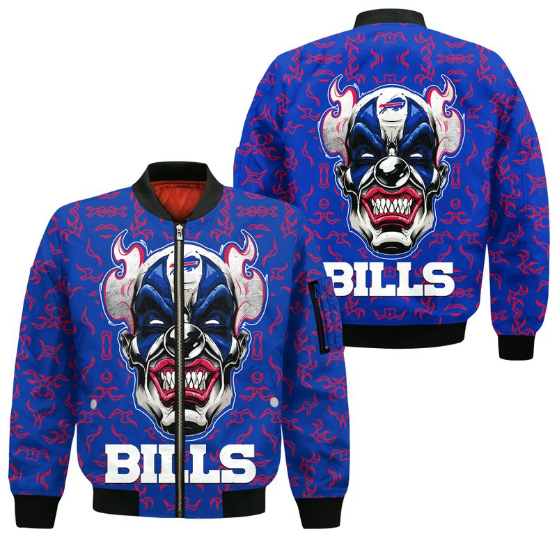 Buffalo Bills Halloween Clown All Over Print Bomber Jacket