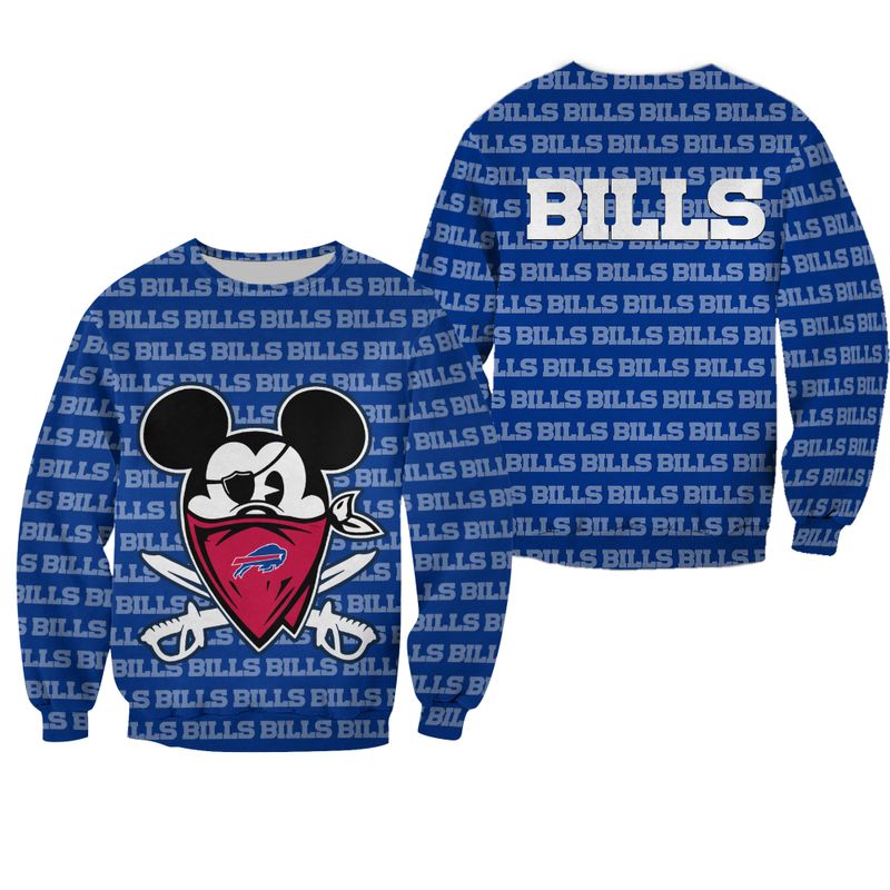 Buffalo Bills Halloween Evil Mickey Sweatshirt
