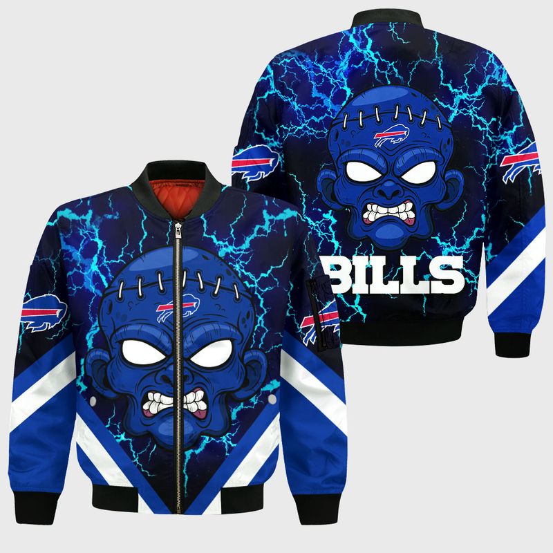 Buffalo Bills Halloween Frankenstein All Over Print Bomber Jacket