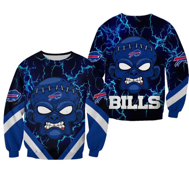 Buffalo Bills Halloween Frankenstein All Over Print Sweatshirt