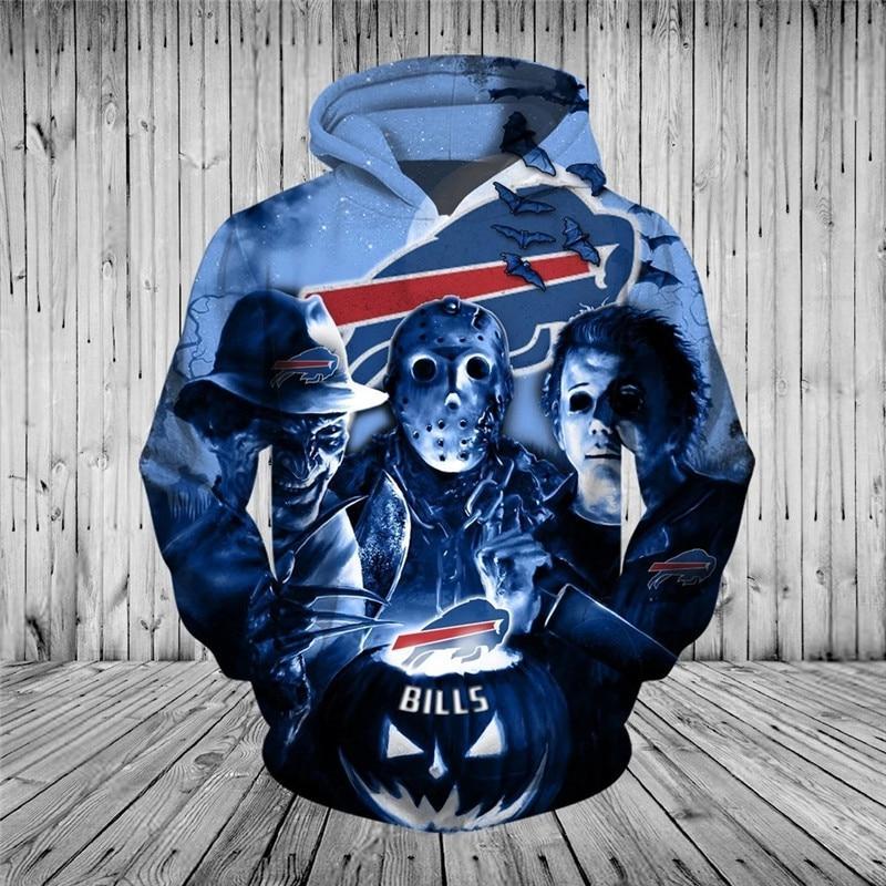 Buffalo Bills Halloween Horror All Over Print Hoodie