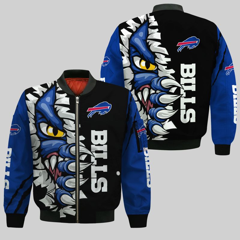 Buffalo Bills Halloween Monster All Over Print Bomber Jacket