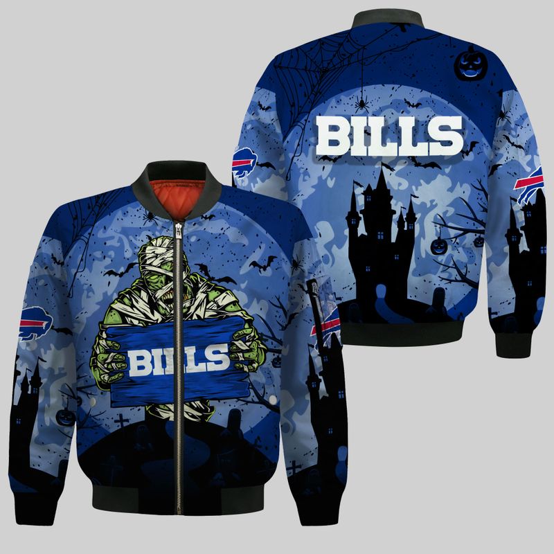 Buffalo Bills Halloween Mummy All Over Print Bomber Jacket
