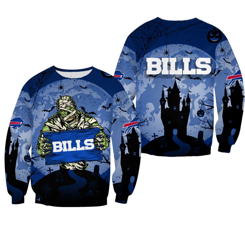 Buffalo Bills Halloween Mummy All Over Print Sweatshirt