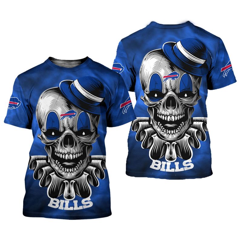 Buffalo Bills Halloween Skull Clown Shirt