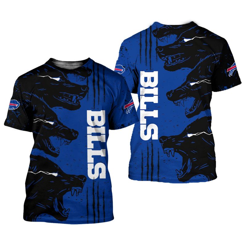 Buffalo Bills Halloween Wolf All Over Print Shirt